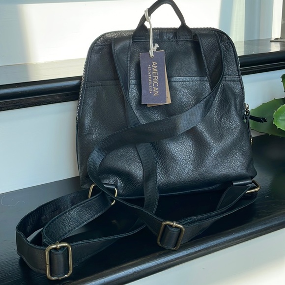 American Leather Co Handbags - American leather company in NEW Genuine Leather backpack shoulder hand bag purse